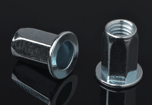 Steel Flat Capite plena HEX Corpus Rivet Nucis Nucis Type