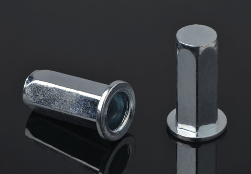 Steel Flat Caput plena HEX Corpus Rivet Nucis clausa finem type