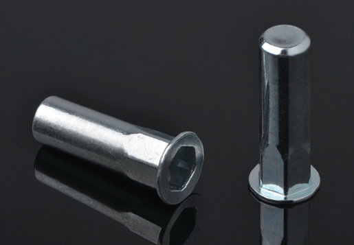 Steel plana caput interiorem, hex corpus rivet nucis clausa finem type