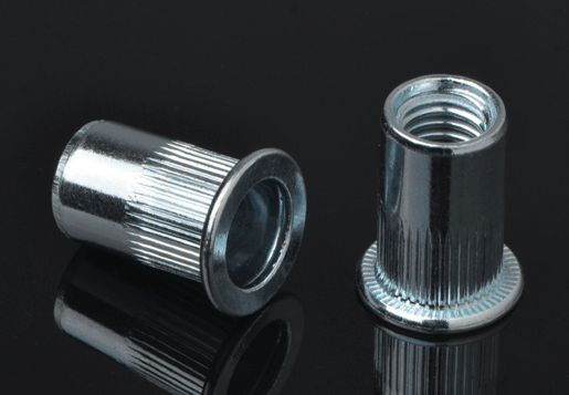 Ferro Flat Caput Knurled Corpus Rivet Nut Patefacio Type