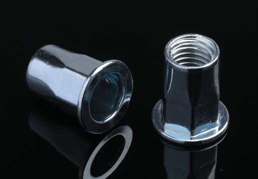 Steel plana caput semi-hex corpus rivet nut aper